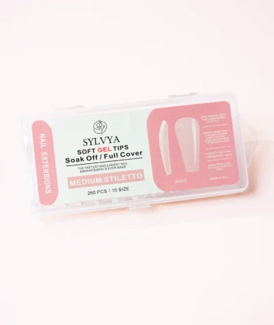 Tipsuri Soft Gel Medium Stiletto Full Cover 260 buc