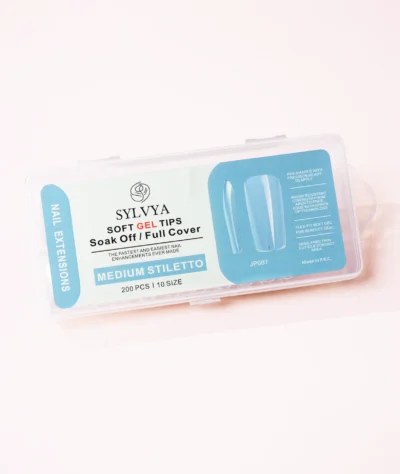 Tipsuri Soft Gel Medium Stiletto Full Cover 200 buc