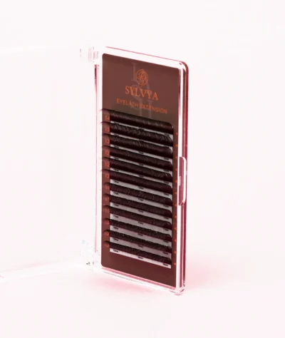 Extensii de gene SYLVYA - maro, curbura D, mix 10-14 mm, 0.05