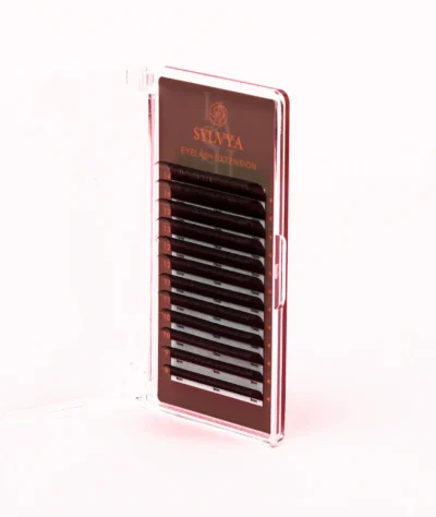 Extensii de gene SYLVYA - maro, curbura CC, mix 8-14 mm, 0.10