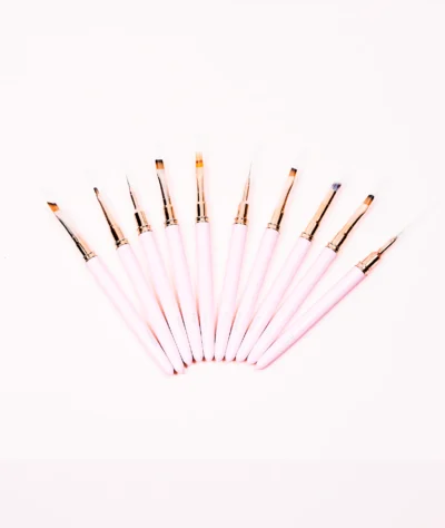 Set pensule nail art roz