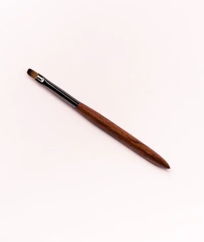 Pensulă nail art plată cu mâner de lemn