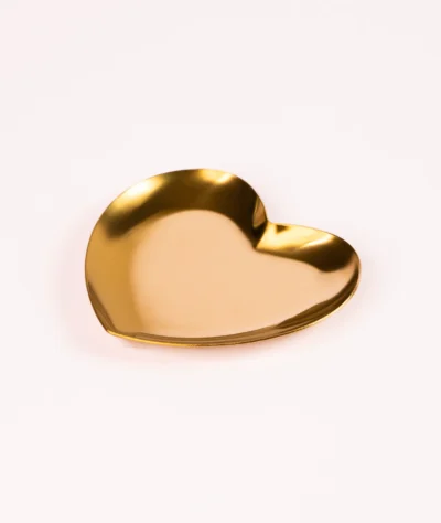 Tăviță metalică pentru instrumente - Formă inimă, Gold