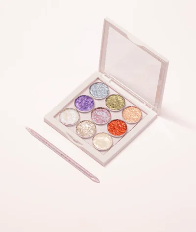 Paletă glitter unghii 9 culori - multicolor