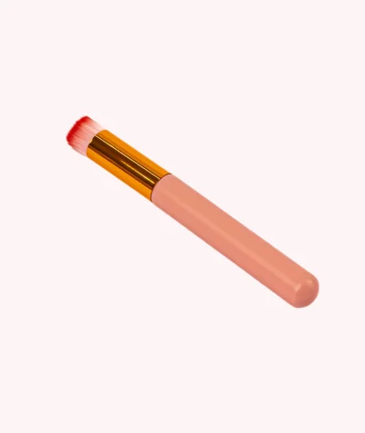 Pensulă cosmetică cu peri sintetici, cap drept